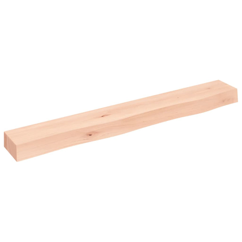 vidaXL kezeletlen tömör tölgyfa fali polc 80x10x6 cm