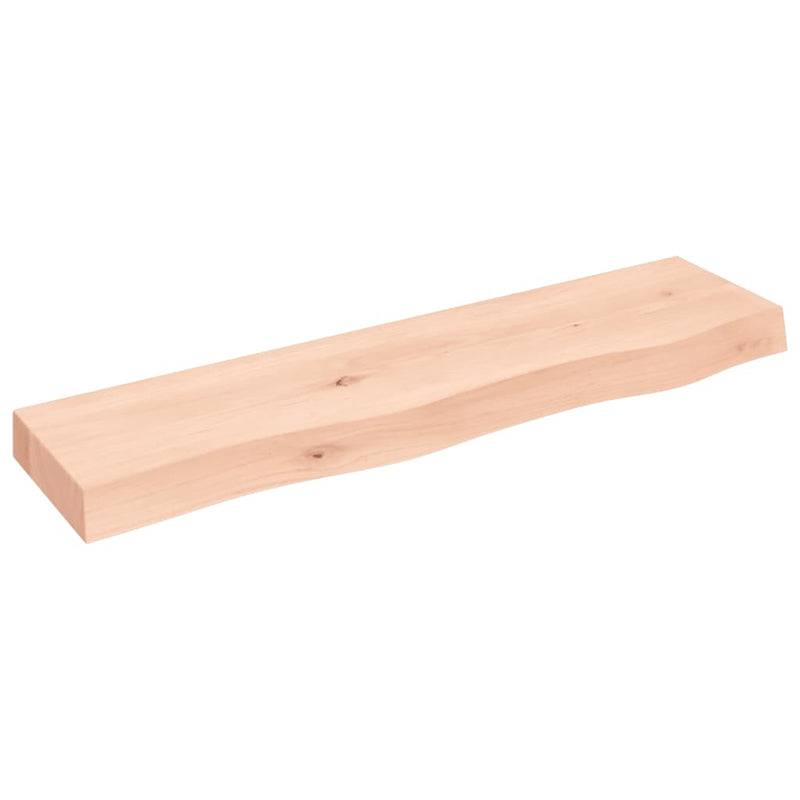 vidaXL kezeletlen tömör tölgyfa fali polc 80x20x6 cm