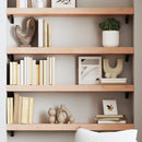 vidaXL kezeletlen tömör tölgyfa fali polc 80x20x6 cm