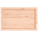 vidaXL kezeletlen tömör tölgyfa fali polc 80x50x(2-4) cm