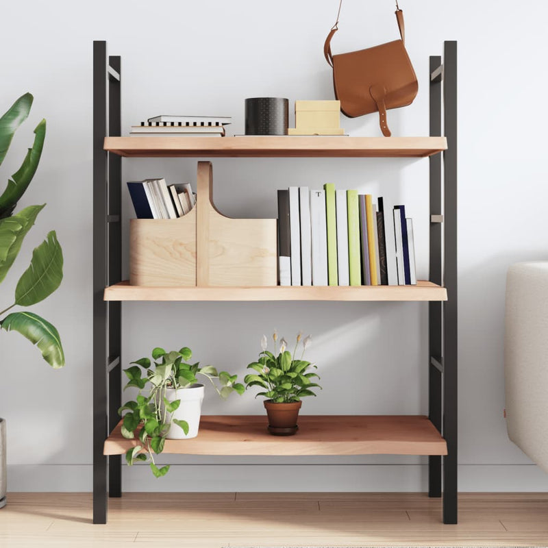 vidaXL kezeletlen tömör tölgyfa fali polc 80x60x(2-4) cm