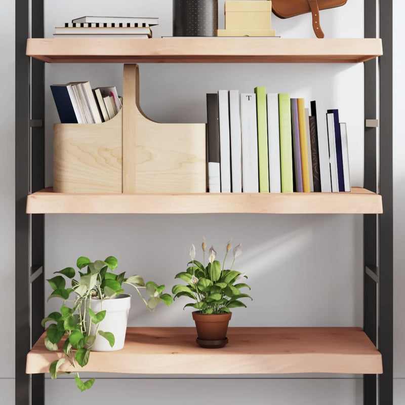 vidaXL kezeletlen tömör tölgyfa fali polc 80x60x(2-6) cm