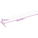 vidaXL kezeletlen tömör tölgyfa fali polc 100x10x6 cm