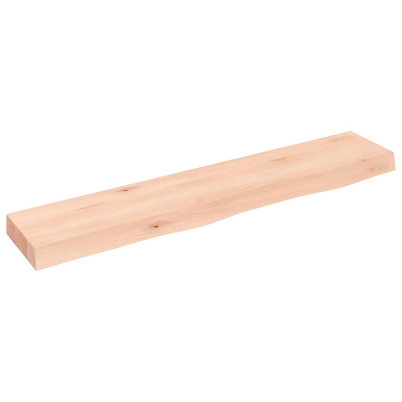 vidaXL kezeletlen tömör tölgyfa fali polc 100x20x6 cm