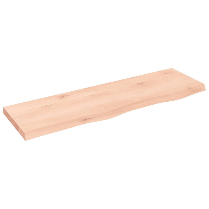vidaXL kezeletlen tömör tölgyfa fali polc 100x30x(2-4) cm