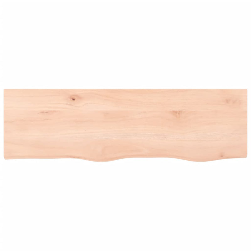 vidaXL kezeletlen tömör tölgyfa fali polc 100x30x(2-4) cm