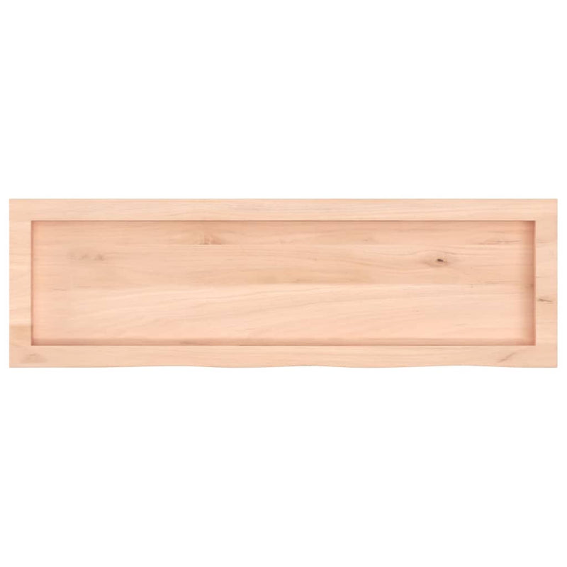 vidaXL kezeletlen tömör tölgyfa fali polc 100x30x(2-4) cm