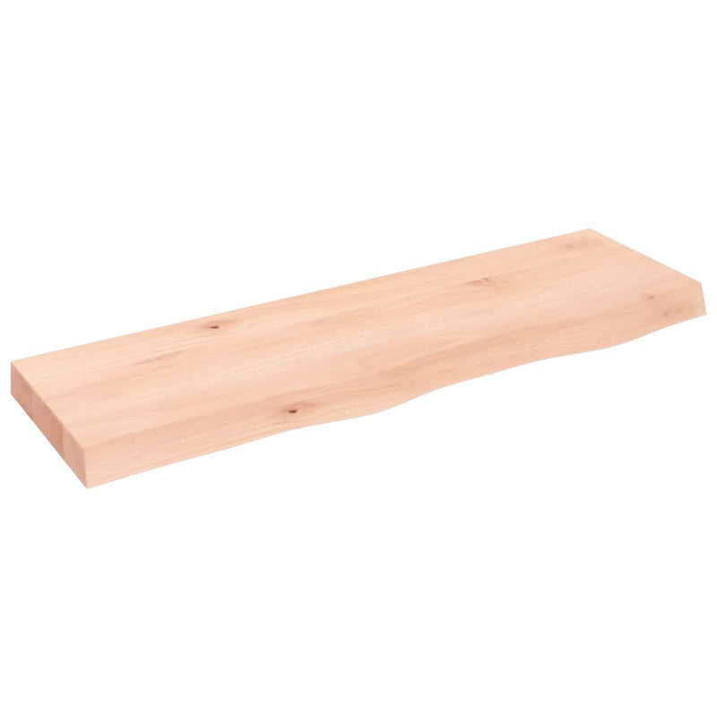 vidaXL kezeletlen tömör tölgyfa fali polc 100x30x(2-6) cm