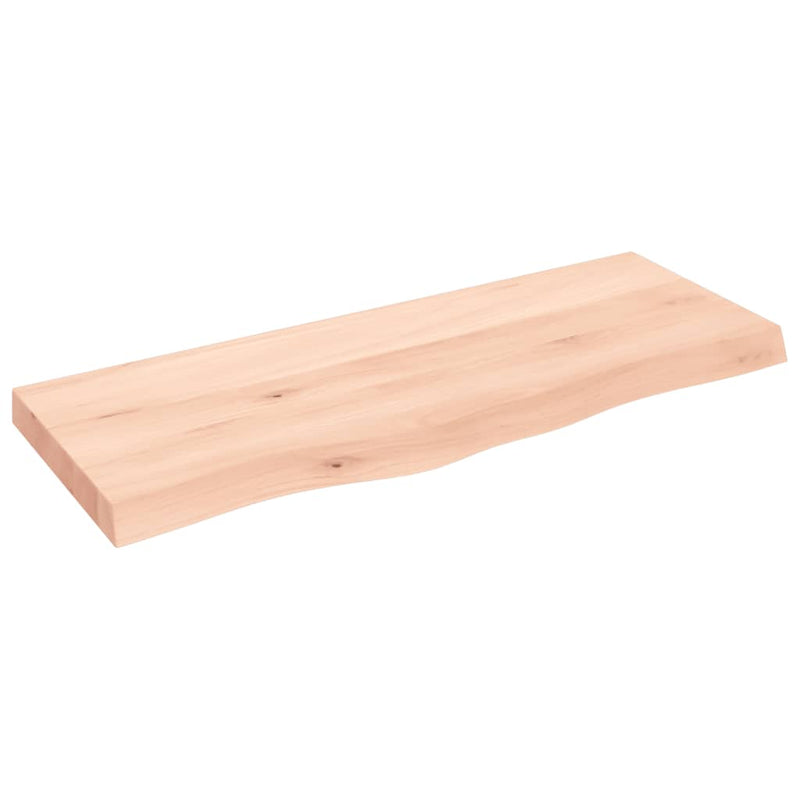 vidaXL kezeletlen tömör tölgyfa fali polc 100x40x(2-6) cm