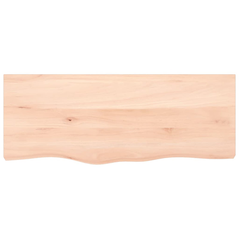 vidaXL kezeletlen tömör tölgyfa fali polc 100x40x(2-6) cm