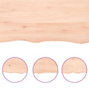 vidaXL kezeletlen tömör tölgyfa fali polc 100x40x(2-6) cm