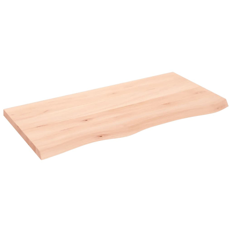 vidaXL kezeletlen tömör tölgyfa fali polc 100x50x(2-4) cm