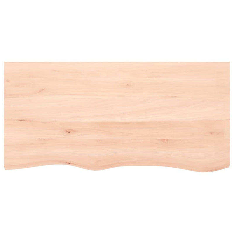 vidaXL kezeletlen tömör tölgyfa fali polc 100x50x(2-4) cm