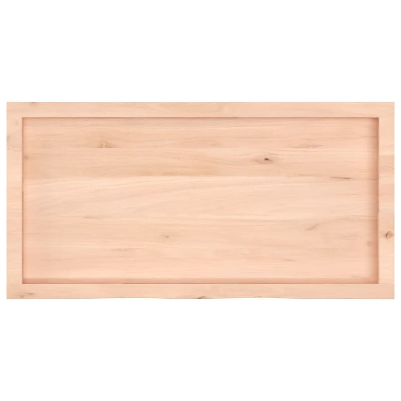vidaXL kezeletlen tömör tölgyfa fali polc 100x50x(2-4) cm