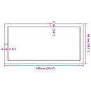 vidaXL kezeletlen tömör tölgyfa fali polc 100x50x(2-4) cm
