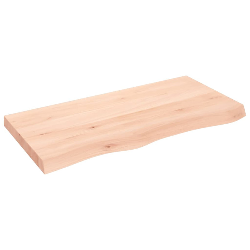 vidaXL kezeletlen tömör tölgyfa fali polc 100x50x(2-6) cm