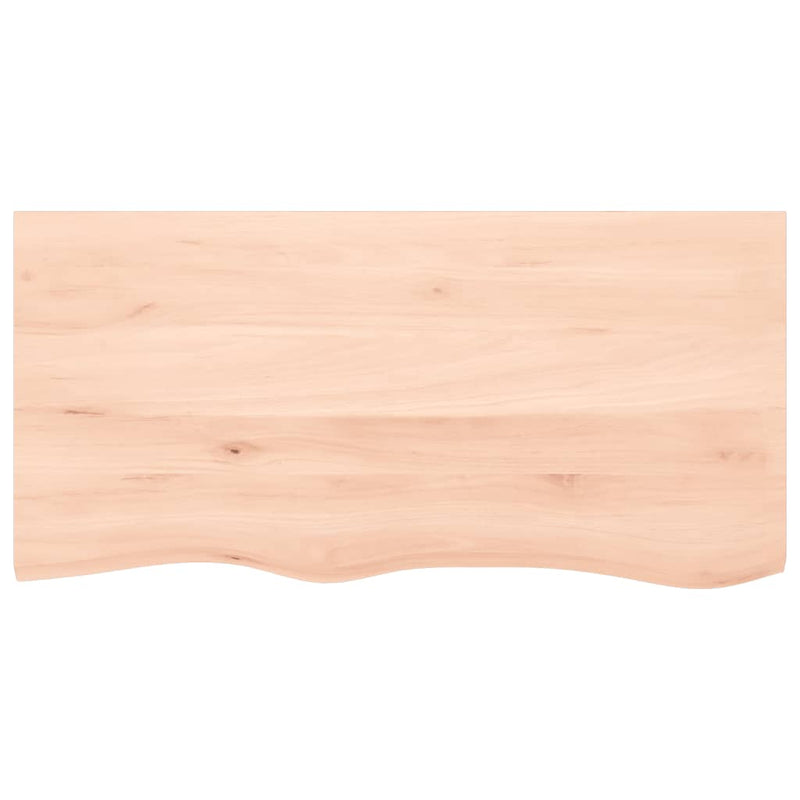 vidaXL kezeletlen tömör tölgyfa fali polc 100x50x(2-6) cm