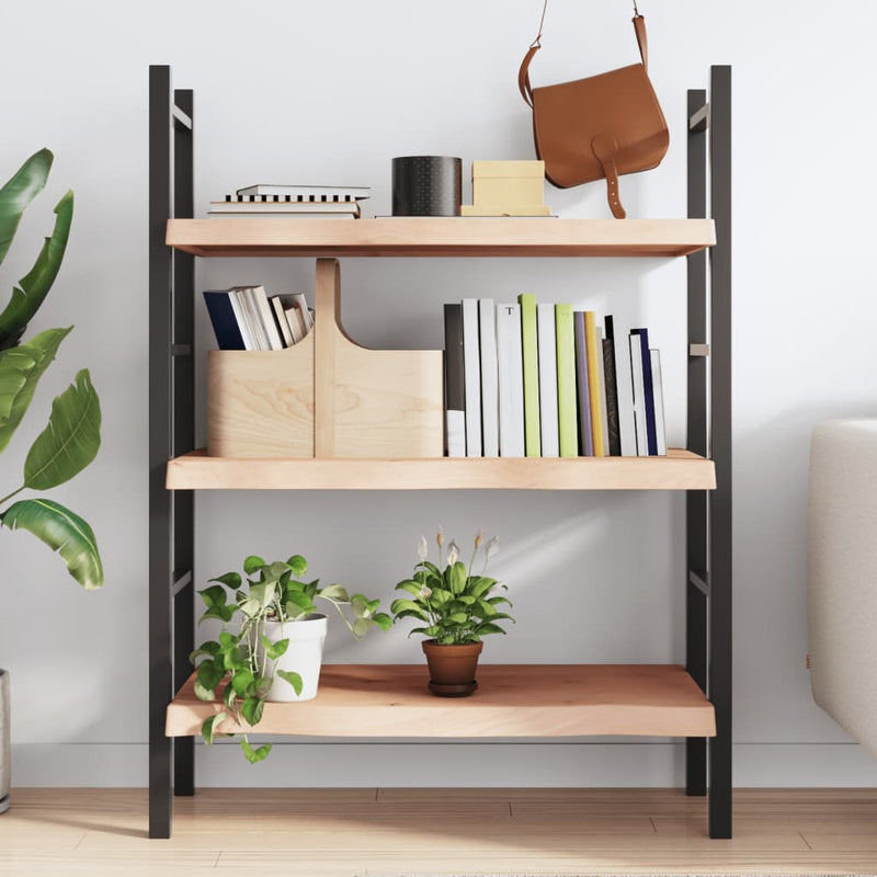 vidaXL kezeletlen tömör tölgyfa fali polc 100x60x(2-6) cm