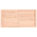 vidaXL kezeletlen tömör tölgyfa fali polc 120x60x(2-4) cm