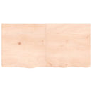 vidaXL kezeletlen tömör tölgyfa fali polc 120x60x(2-4) cm