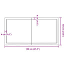 vidaXL kezeletlen tömör tölgyfa fali polc 120x60x(2-4) cm