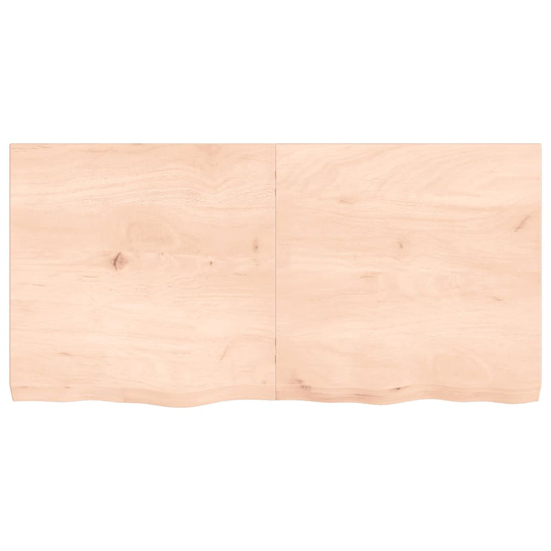 vidaXL kezeletlen tömör tölgyfa fali polc 120x60x(2-6) cm
