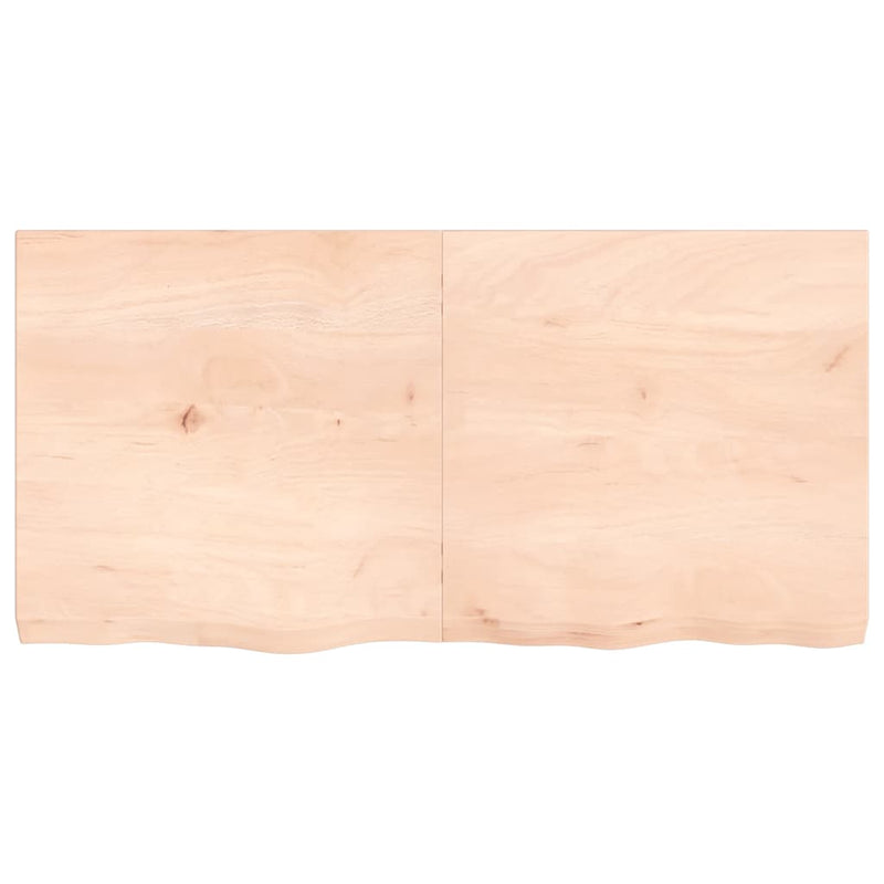 vidaXL kezeletlen tömör tölgyfa fali polc 120x60x(2-6) cm