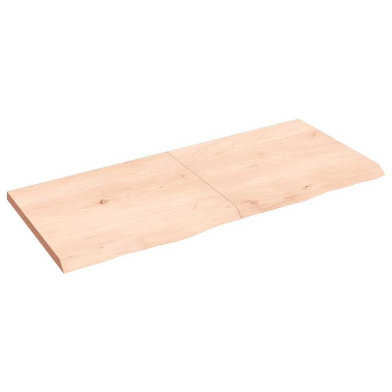 vidaXL kezeletlen tömör tölgyfa fali polc 140x60x(2-4) cm