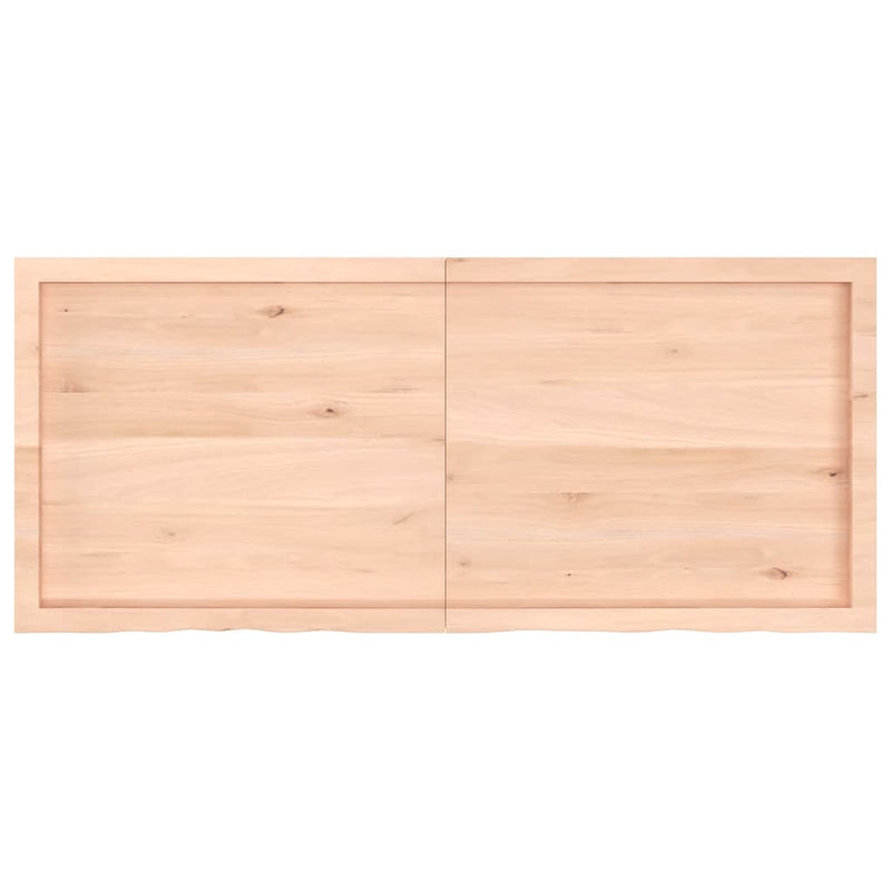 vidaXL kezeletlen tömör tölgyfa fali polc 140x60x(2-4) cm