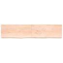 vidaXL kezeletlen tömör tölgyfa fali polc 220x50x(2-6) cm