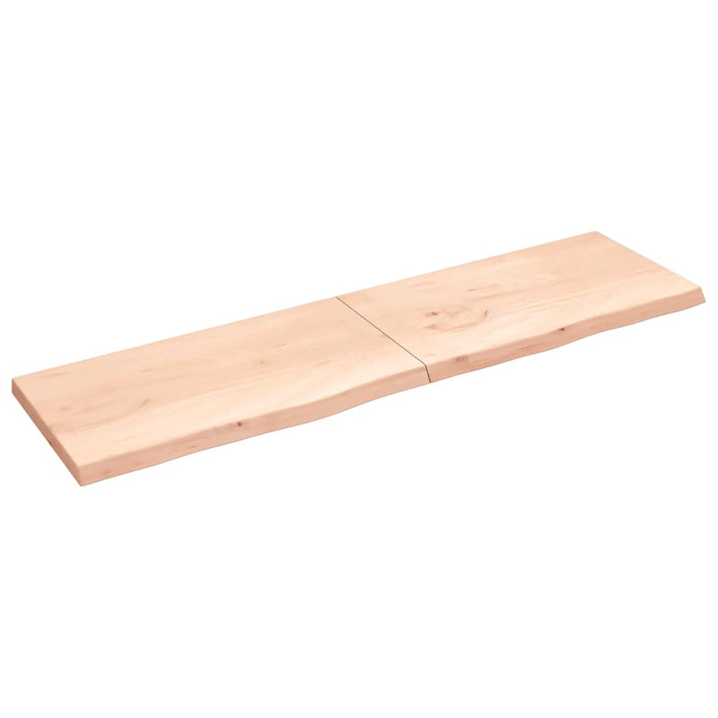 vidaXL kezeletlen tömör tölgyfa fali polc 220x60x(2-6) cm