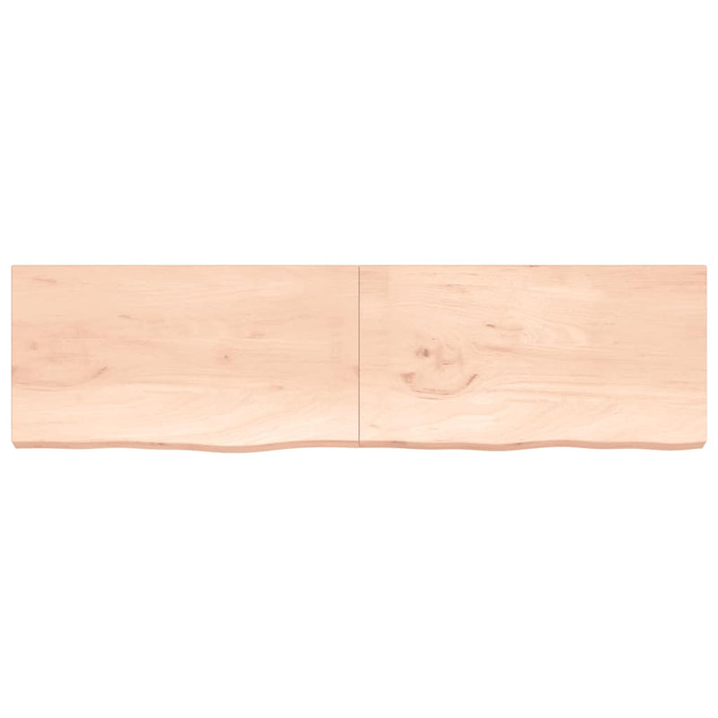vidaXL kezeletlen tömör tölgyfa fali polc 220x60x(2-6) cm