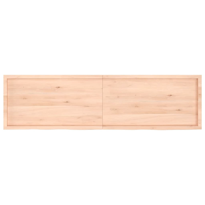 vidaXL kezeletlen tömör tölgyfa fali polc 220x60x(2-6) cm