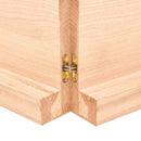 vidaXL kezeletlen tömör tölgyfa fali polc 220x60x(2-6) cm