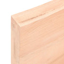 vidaXL kezeletlen tömör tölgyfa fali polc 220x60x(2-6) cm