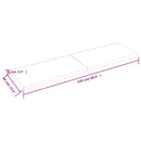 vidaXL kezeletlen tömör tölgyfa fali polc 220x60x(2-6) cm