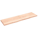 vidaXL kezeletlen tömör tölgyfa fali polc 220x60x(2-6) cm