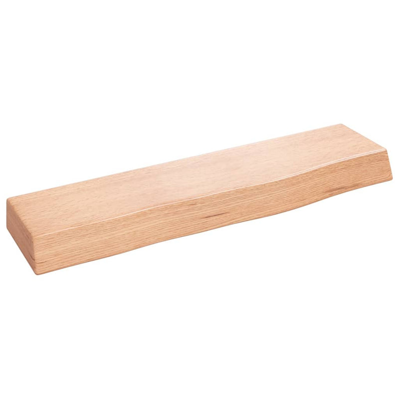 vidaXL világosbarna kezelt tömör tölgyfa fali polc 40x10x4 cm