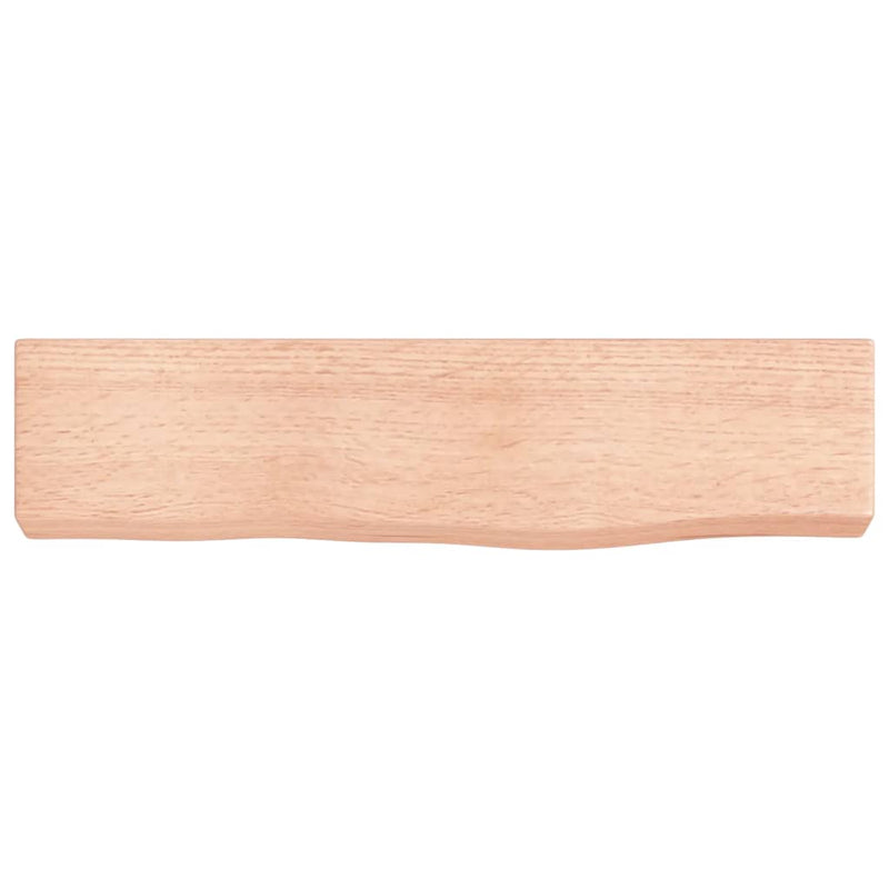 vidaXL világosbarna kezelt tömör tölgyfa fali polc 40x10x4 cm