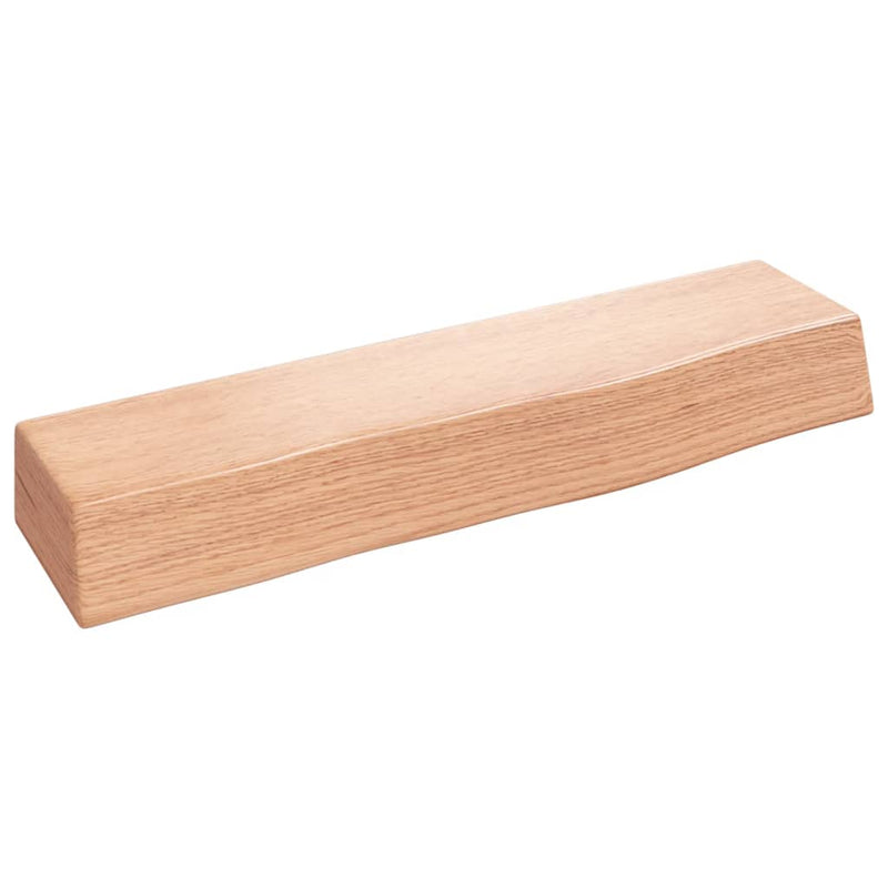 vidaXL világosbarna kezelt tömör tölgyfa fali polc 40x10x6 cm