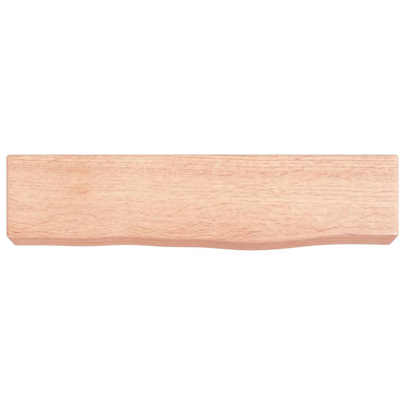 vidaXL világosbarna kezelt tömör tölgyfa fali polc 40x10x6 cm