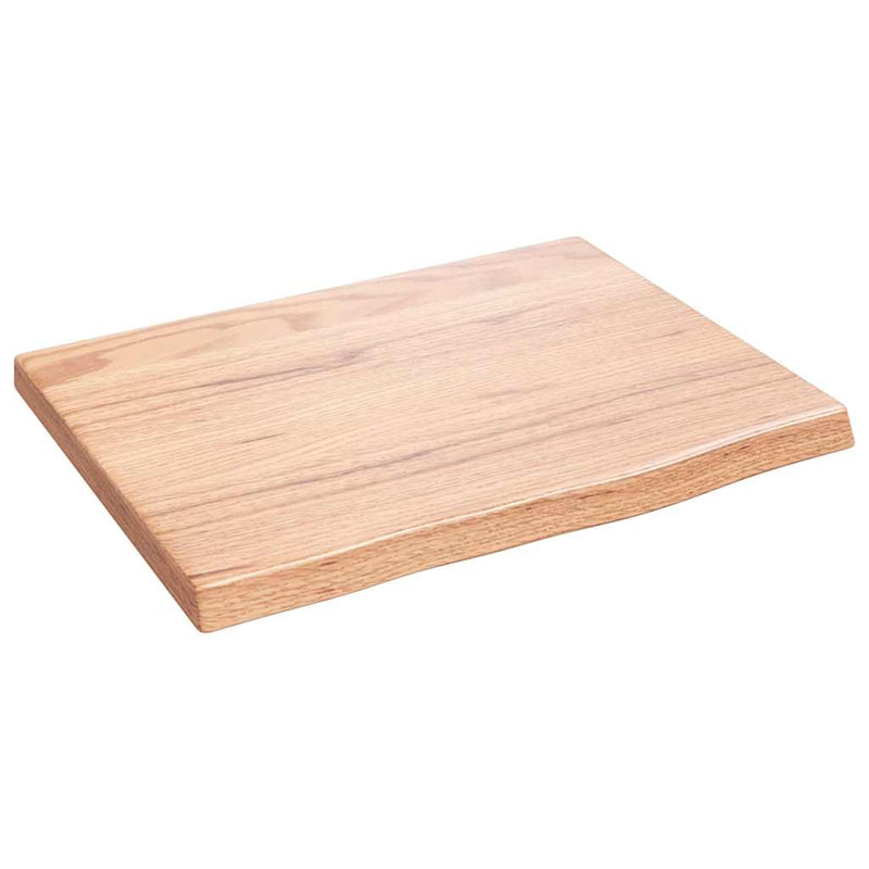 vidaXL világosbarna kezelt tömör tölgyfa fali polc 40x30x2 cm