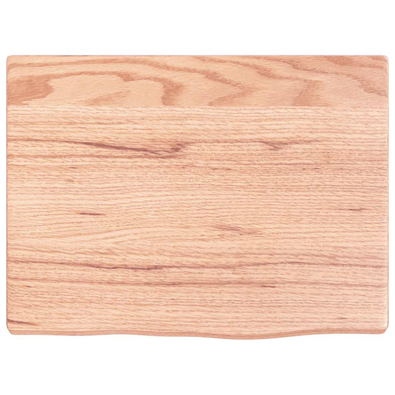 vidaXL világosbarna kezelt tömör tölgyfa fali polc 40x30x2 cm