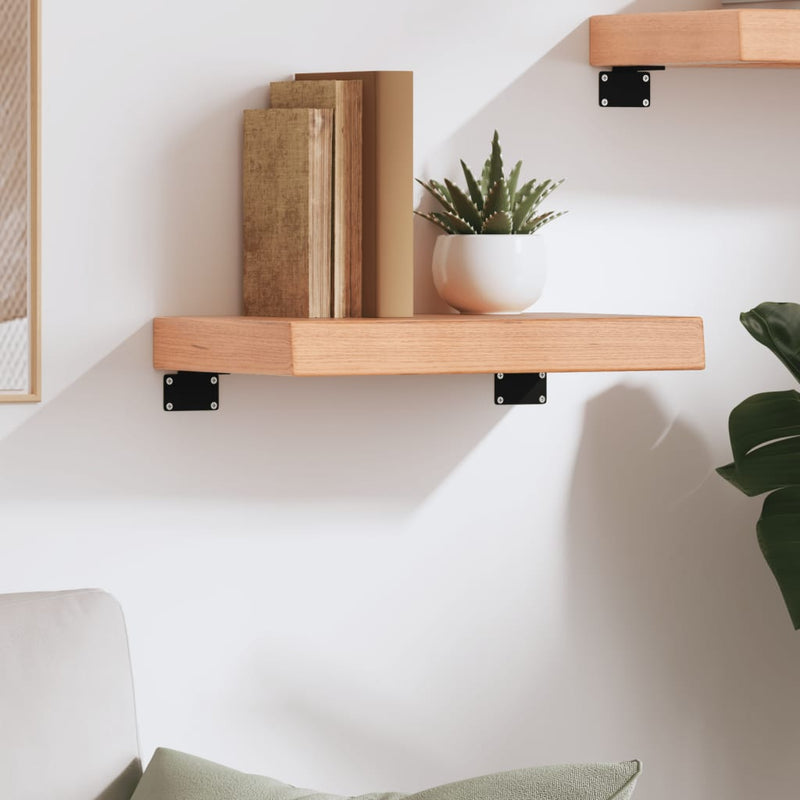 vidaXL világosbarna kezelt tömör tölgyfa fali polc 40x30x(2-6) cm