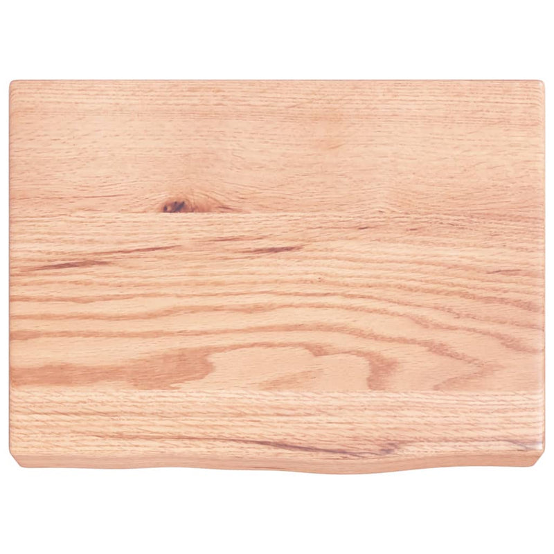 vidaXL világosbarna kezelt tömör tölgyfa fali polc 40x30x(2-6) cm