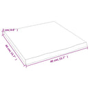 vidaXL világosbarna kezelt tömör tölgyfa fali polc 40x40x2cm