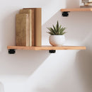 vidaXL világosbarna kezelt tömör tölgyfa fali polc 40x40x2cm