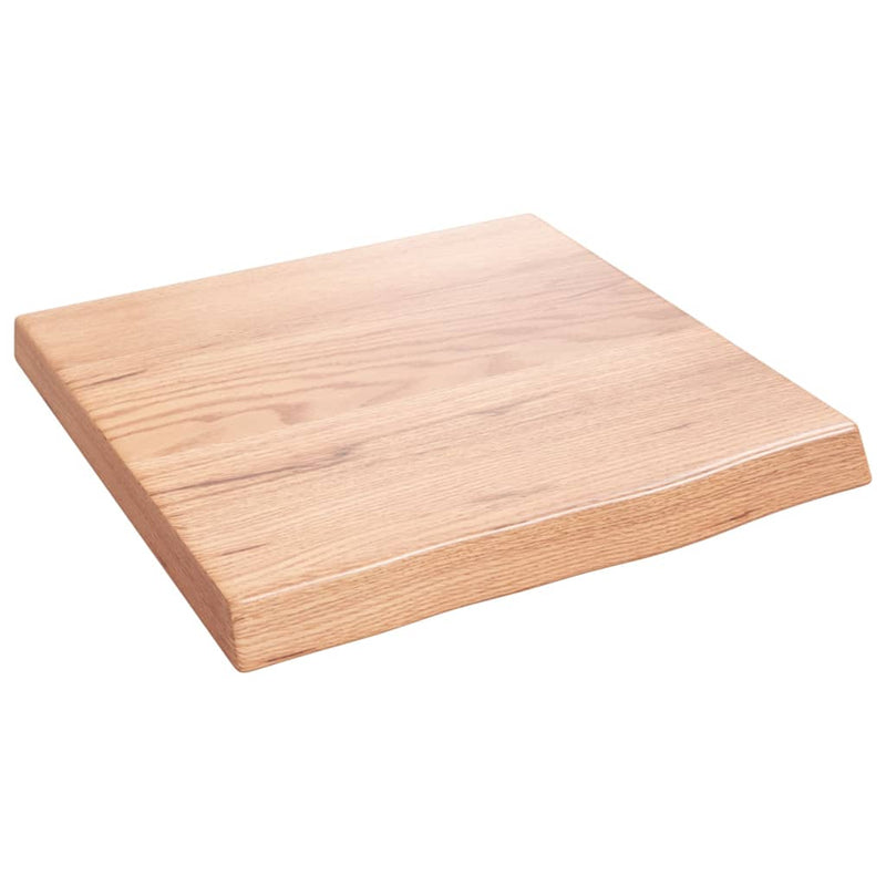vidaXL világosbarna kezelt tömör tölgyfa fali polc 40x40x(2-4) cm