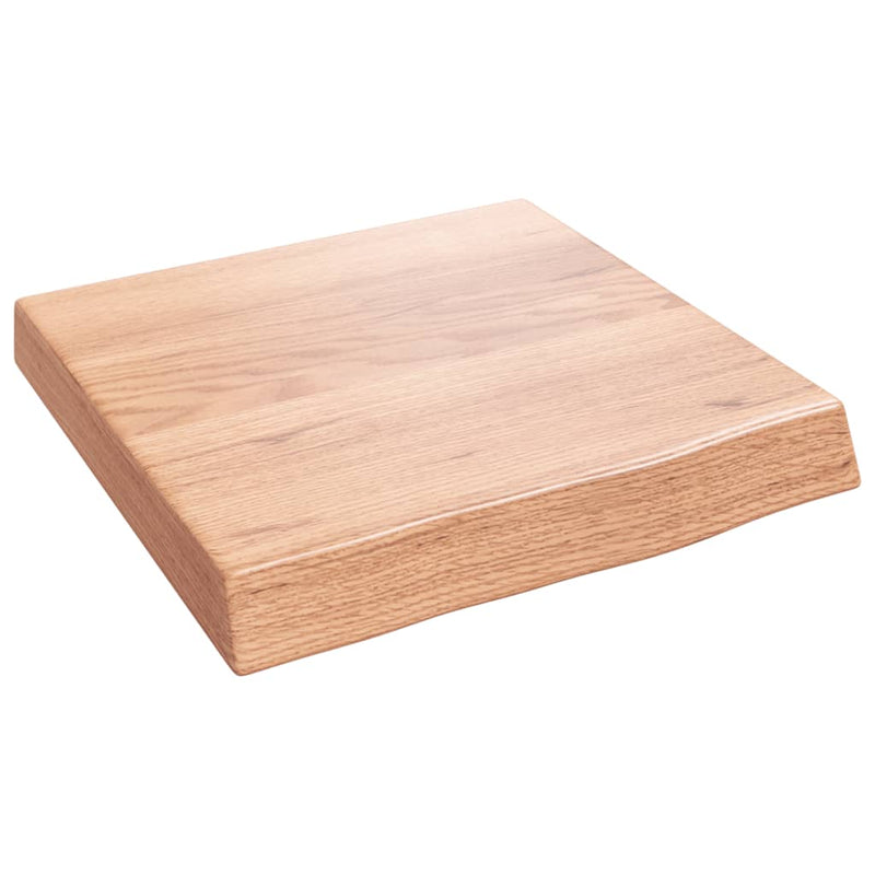 vidaXL világosbarna kezelt tömör tölgyfa fali polc 40x40x(2-6) cm
