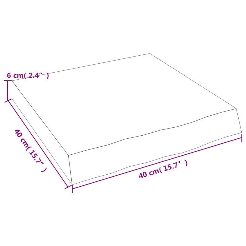 vidaXL világosbarna kezelt tömör tölgyfa fali polc 40x40x(2-6) cm